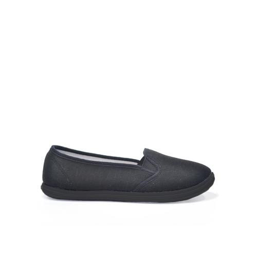 Tygsko Slip on Svart