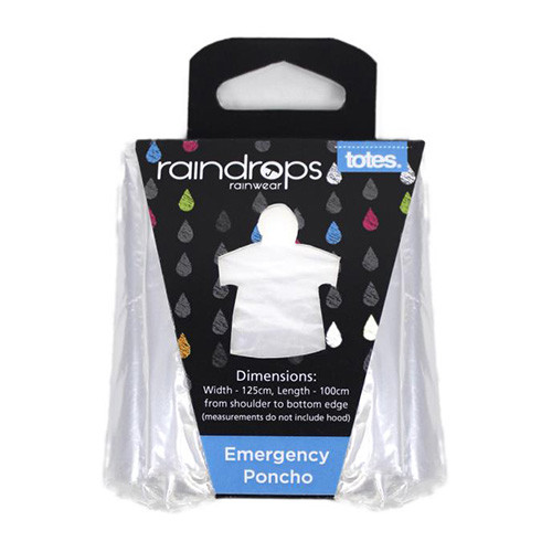 Totes Poncho Raindrops