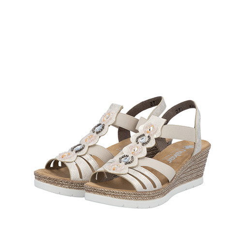 Rieker Kilsandalett m pärlor