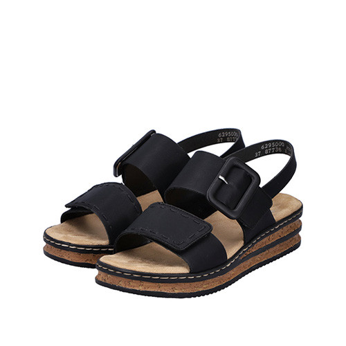 Rieker Kilsandalett svart