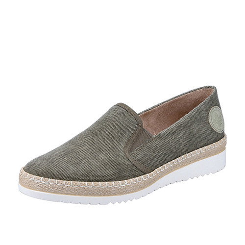 Rieker slip on khaki