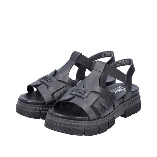 Rieker svart sale sandal