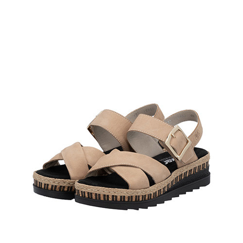Rieker Kilklackssandal beige